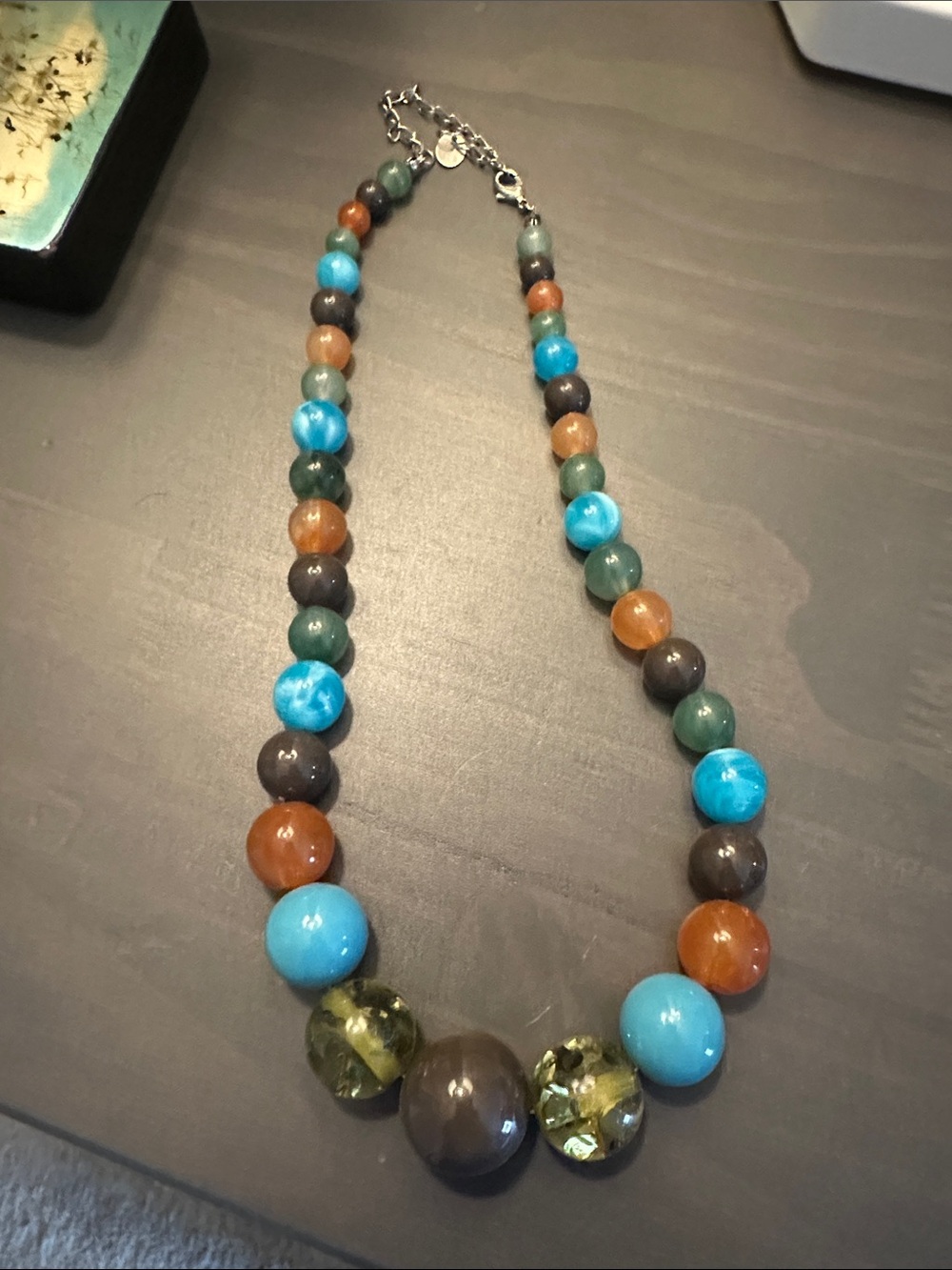 Plastic beaded necklace - bold and fun